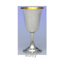 Lord Saybrook Water Goblet, Gold Wash Bowl, Sterling Silver, Excellent