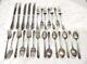 Lot Of 26 Queen's Lace By International Sterling Silver Knives Forks Spoons