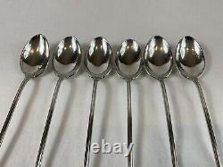 Lot of 6 WILD ROSE International Sterling Silver Iced Tea Spoons S Monogram