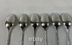 Lot of 6 WILD ROSE International Sterling Silver Iced Tea Spoons S Monogram