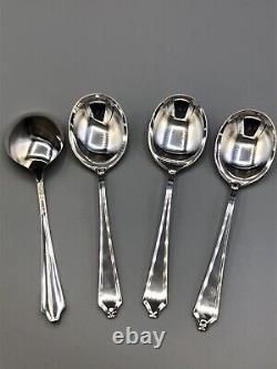 Minuet by International Sterling Silver set of 4 Soup spoons 6