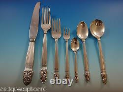Norse by International Sterling Silver Dinner Flatware Set 8 Service 63 Pieces