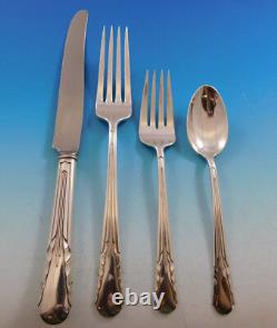 Orchid by International Sterling Silver Flatware Set for 8 Service 76 pcs Dinner