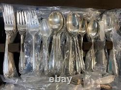 PRELUDE BY INTERNATIONAL STERLING SILVER FLATWARE SET FOR 8 BY 5 great shape