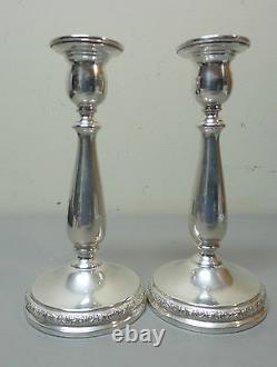Pair International Prelude Sterling Silver 7.5 Candlesticks, Weighted