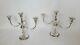 Pair Of Sterling Silver 3-candle Candelabras, Queens Lace International Silver