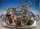 Pantheon By International Sterling Silver Tea Set 5pc With Tray (#2175)