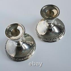 Prelude Candle Holders by International Sterling Silver N212 Pair Mono R