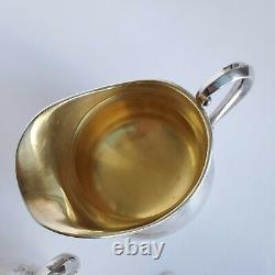 Prelude by International Sterling Silver Tea Creamer & Sugar Gold Wash Mono R
