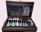Queen's Lace International Sterling, 62 Pc Flatware Set With Naken's Tp Chest