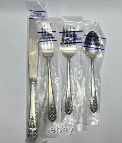 Queen's Lace International Sterling, 62 Pc Flatware Set With Naken's TP Chest
