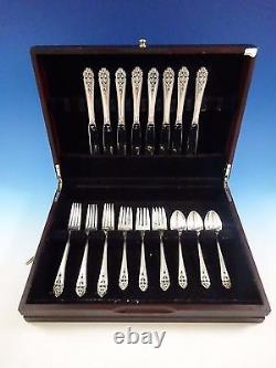 Queen's Lace by International Sterling Flatware Service For 8 Set 32 Pieces