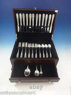 Queen's Lace by International Sterling Silver Flatware Set 12 Service 51 Pieces