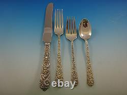 Radiant Rose by International Sterling Silver Flatware Service 12 Set 52 Pieces