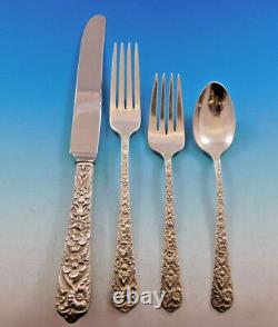 Radiant Rose by International Sterling Silver Flatware Service 8 Set 32 Pieces
