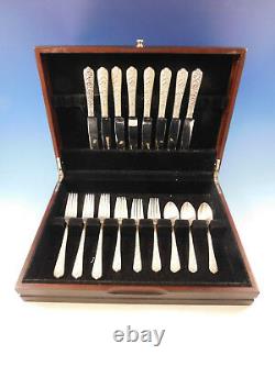 Radiant Rose by International Sterling Silver Flatware Service 8 Set 32 Pieces