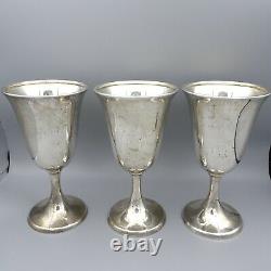 SET 6 Vintage International Silver Sterling 6-3/8 Goblets P661 748 Grams Total