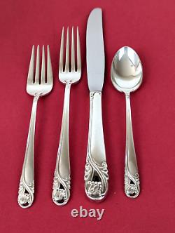 SPRING GLORY by International STERLING SILVER 4 pc Place Setting 1942 No Monos