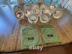Set 12 International Silver, Sterling Silver Bread and Butter Plates
