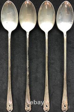 Set 8 International Sterling Silver Ice Tea Spoons Spring Glory Pattern