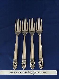 Set of 2 International Royal Danish Sterling 7-1/8 Dinner Fork