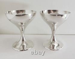 Set of 2 International Silver Classic Sterling Silver Champagne Sherbet Goblets
