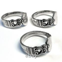 Set of 3 Royal Danish By International Sterling Silver (Heavy) Napkin Rings