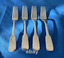 Set of 4 INTERNATIONAL Sterling Silver Dinner Forks 7 1/4 1810 Pattern
