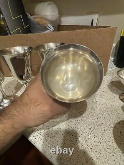 Set of 4 International Sterling Silver Goblets Water/Wine 648.3 grams P664