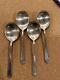 Set Of 4 International Sterling Silver Pine Tree Cream Soup Spoons 5 7/8
