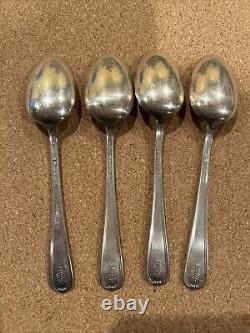 Set of 4 International Sterling Silver Pine Tree Teaspoons Tea Spoons 5 3/4
