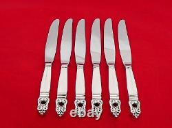Set of 6 International Sterling Silver Royal Danish 9 Knives KS-3