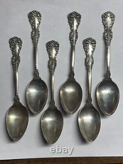 Set of 6 International Sterling Silver Spoons Revere 5 3/8 Lot 90g. Beautiful