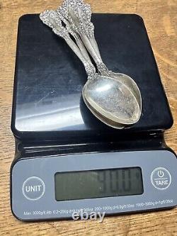 Set of 6 International Sterling Silver Spoons Revere 5 3/8 Lot 90g. Beautiful