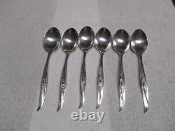 Set of 6 Rose Ballet Sterling Silver 6 Teaspoons by International NO MONO