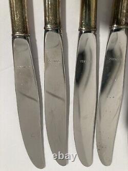 Set of 7 Silver Iris by International Sterling Silver Place Knifes