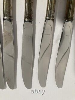 Set of 7 Silver Iris by International Sterling Silver Place Knifes