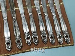 Set of 8 INTERNATIONAL STERLING SILVER 925 ROYAL DANISH 1939 Spreader Knives