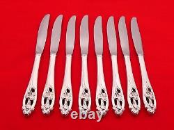 Set of 8 International Sterling Silver SILVER IRIS Place Knives OH-6