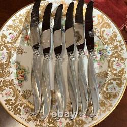Set of Six International Sterling Silver Swan Lake Place Knives