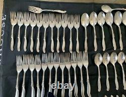Silver Melody by International Sterling Flatware Service 55 Pieces 121oz