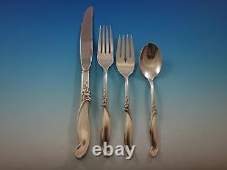 Silver Melody by International Sterling Silver Flatware Set for 8 Service 53 Pcs