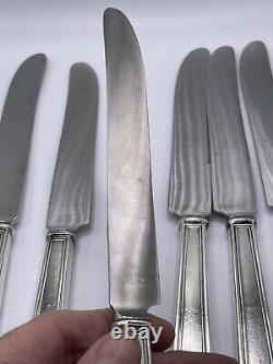 Six International Silver Co Sterling Handle Knives 1921 Trianon Pattern
