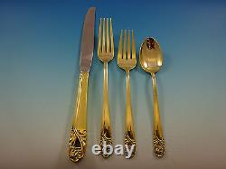 Spring Glory Gold by International Sterling Silver Flatware Service Set For 12
