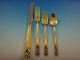 Spring Glory Gold By International Sterling Silver Flatware Service Set For 12