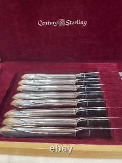 Sterling Handle Steak Knife Set Torchlight International Silver Century 1954