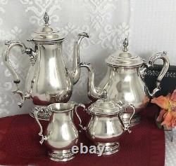 Sterling Silver Prelude Tea Set by International Silver Vintage Set 4 Pc