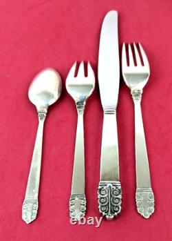 Sterling Silver Set NORTHERN LIGHTS by International 32 pc FLATWARE for 8 MCM