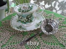 Sterling Silver Tea Strainer INTERNATIONAL STERLING SPRING GLORY Pattern
