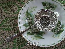 Sterling Silver Tea Strainer INTERNATIONAL STERLING SPRING GLORY Pattern